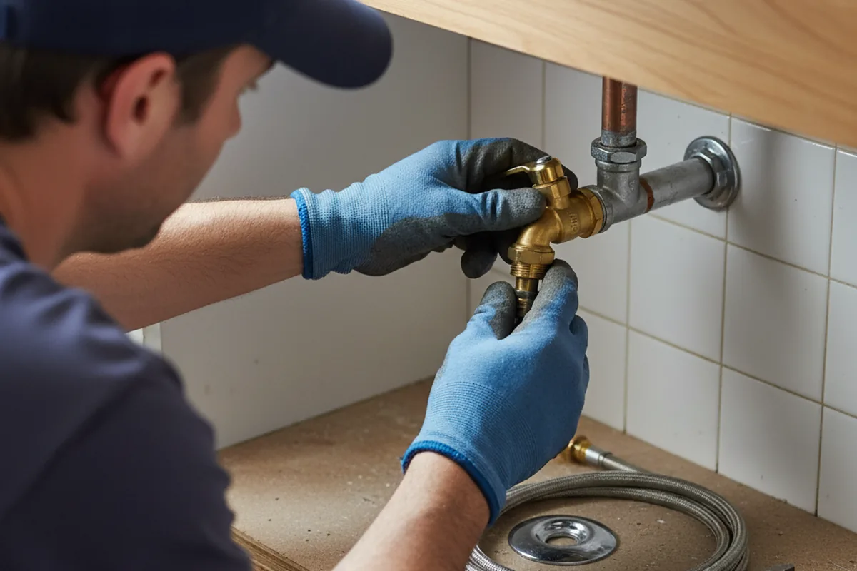 Shutoff valve and fitting work during Emergency Plumbing in Bixby